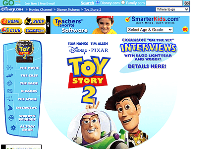 Toy Story website 2 in 1999