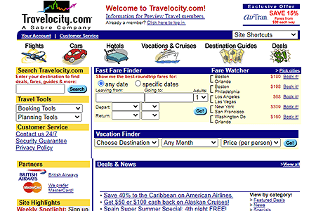 Travelocity in 2000