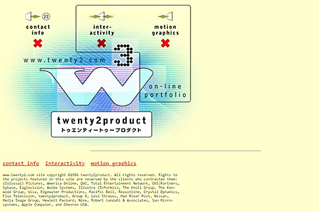 twenty2product website in 1996