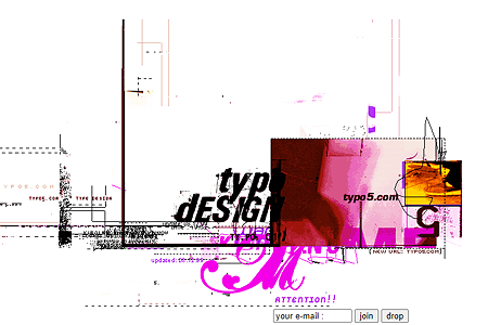 Typo5 website in 2000