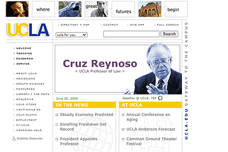 UCLA website in 2000