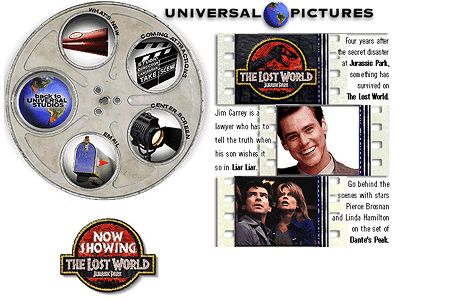 Universal Pictures website in 1997