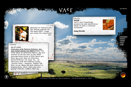 Vast flash website in 2003