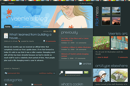 Veerle’s blog website in 2006
