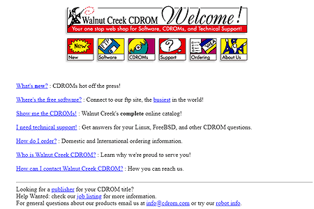 Walnut Creek CDROM website in 1995