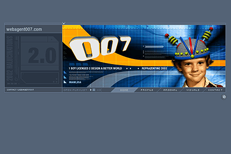 Webagent 007 flash website in 2001