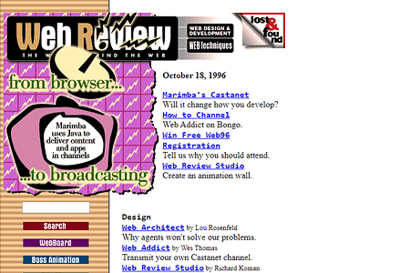 Web Review website in 1996