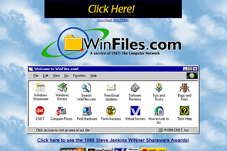 WinFiles.com website in 1998