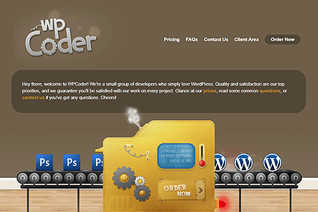 WPCoder website in 2008