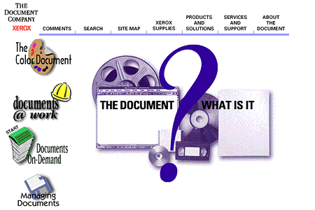 Xerox website in 1996