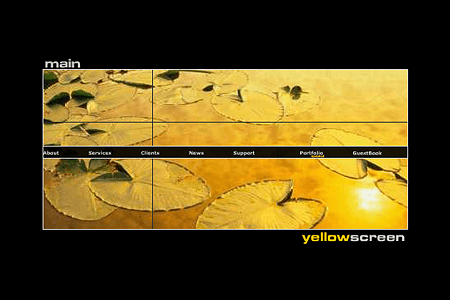 Yellow Screen flash website in 2000