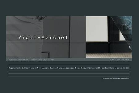 Yigal Azrouel flash website in 2000