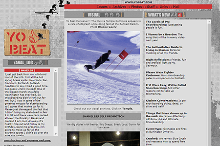 Yo Beat Magazine website in 2003