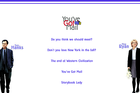 You've Got Mail flash website in 1998