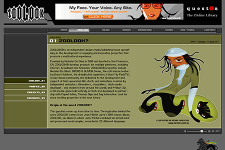 Zoolook flash website in 2003