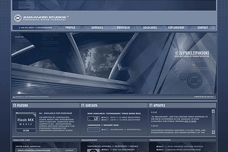 2Advanced Studios flash website in 2001