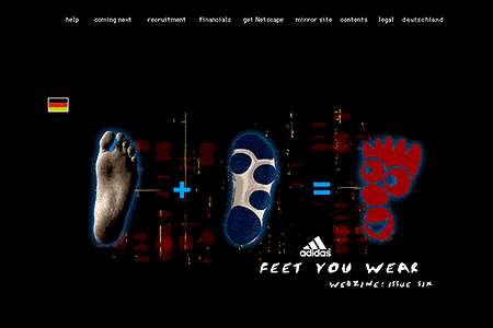 Adidas website in 1996
