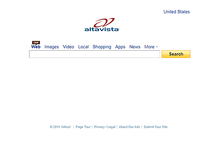AltaVista website in 2011