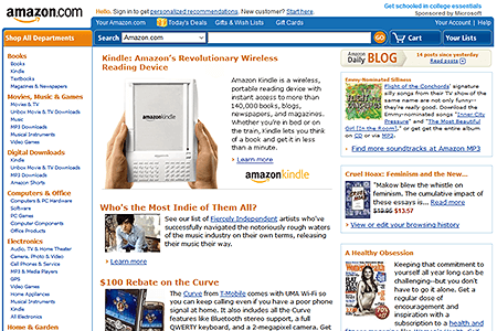 Amazon website in 2008