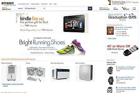Amazon website in 2013