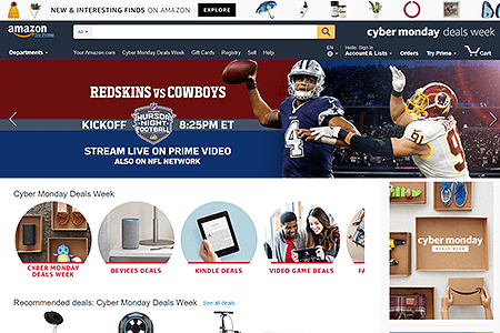 Amazon website in 2017