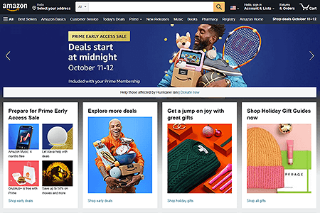 Amazon website in 2022