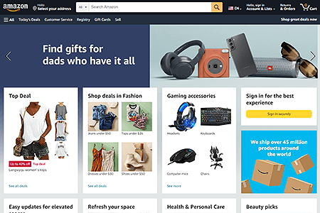 Amazon website in 2023