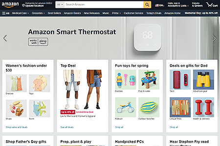 Amazon website in 2024