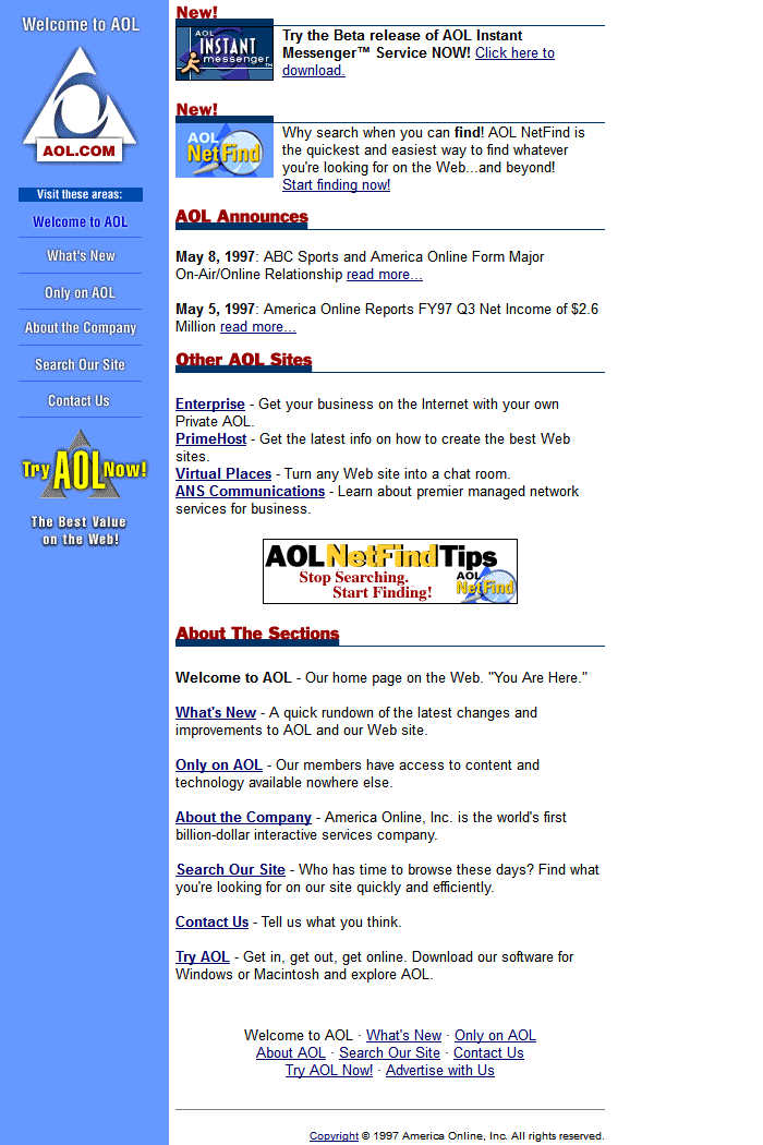 AOL in 1997