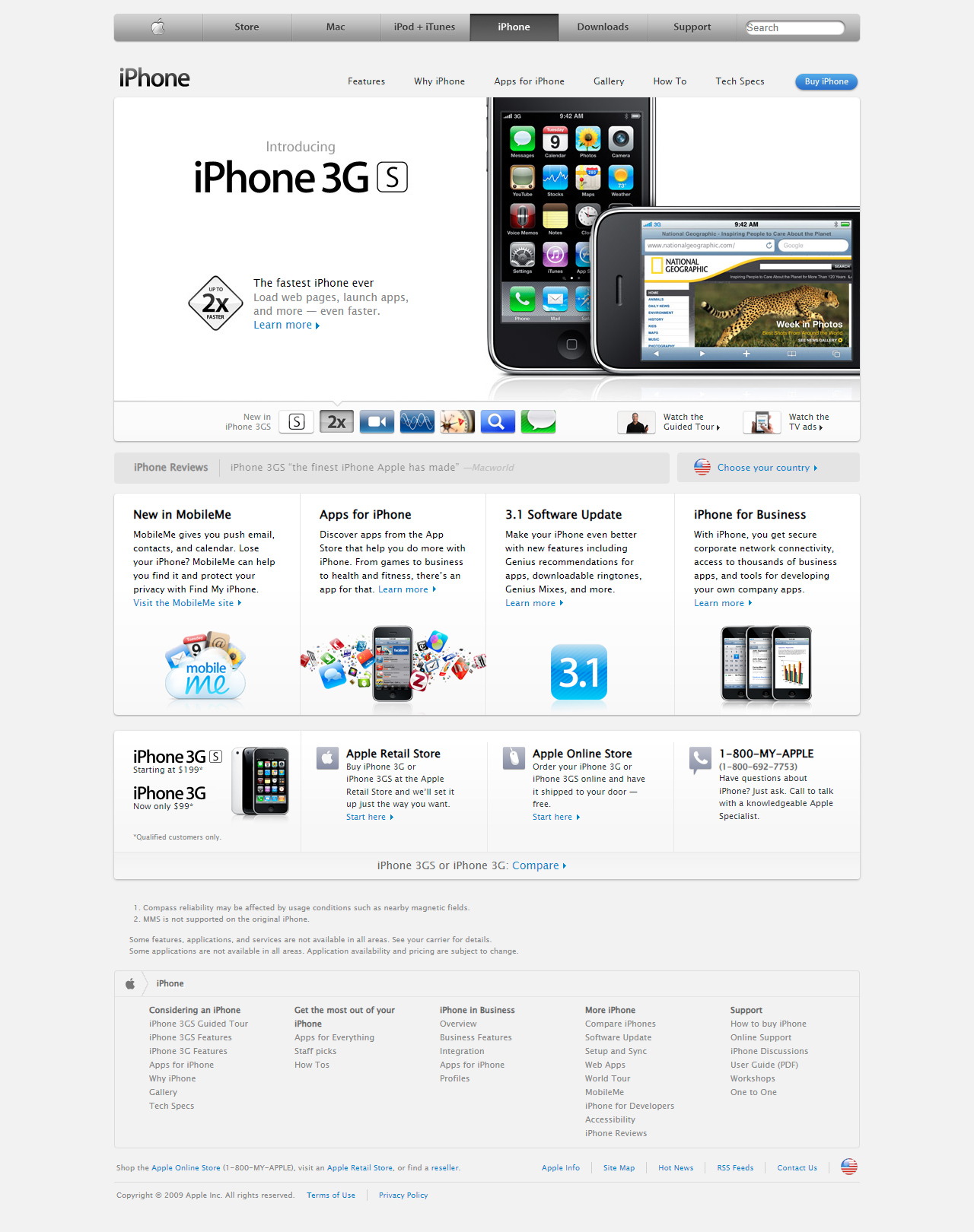 Apple iPhone 3GS in 2009