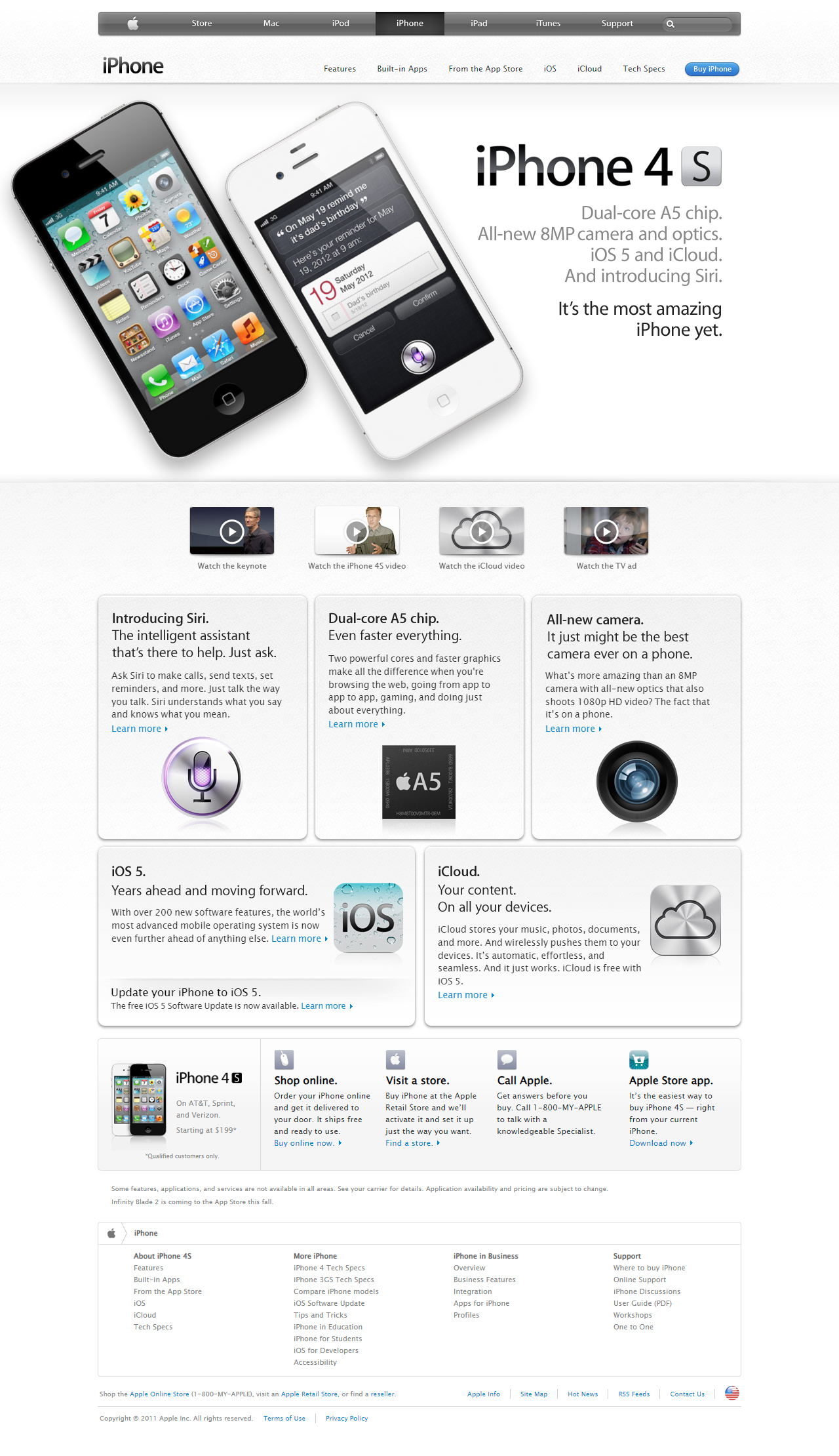 Apple iPhone 4S in 2011