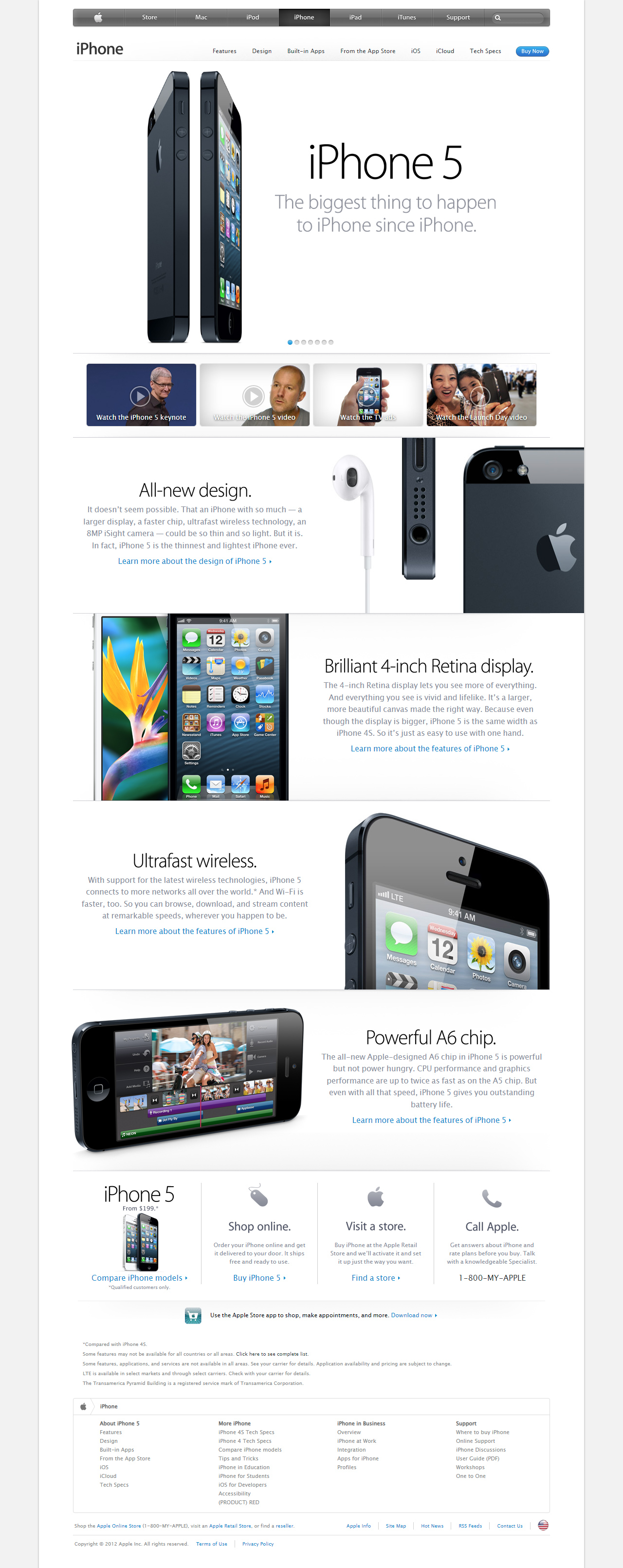 Apple iPhone 5 in 2012