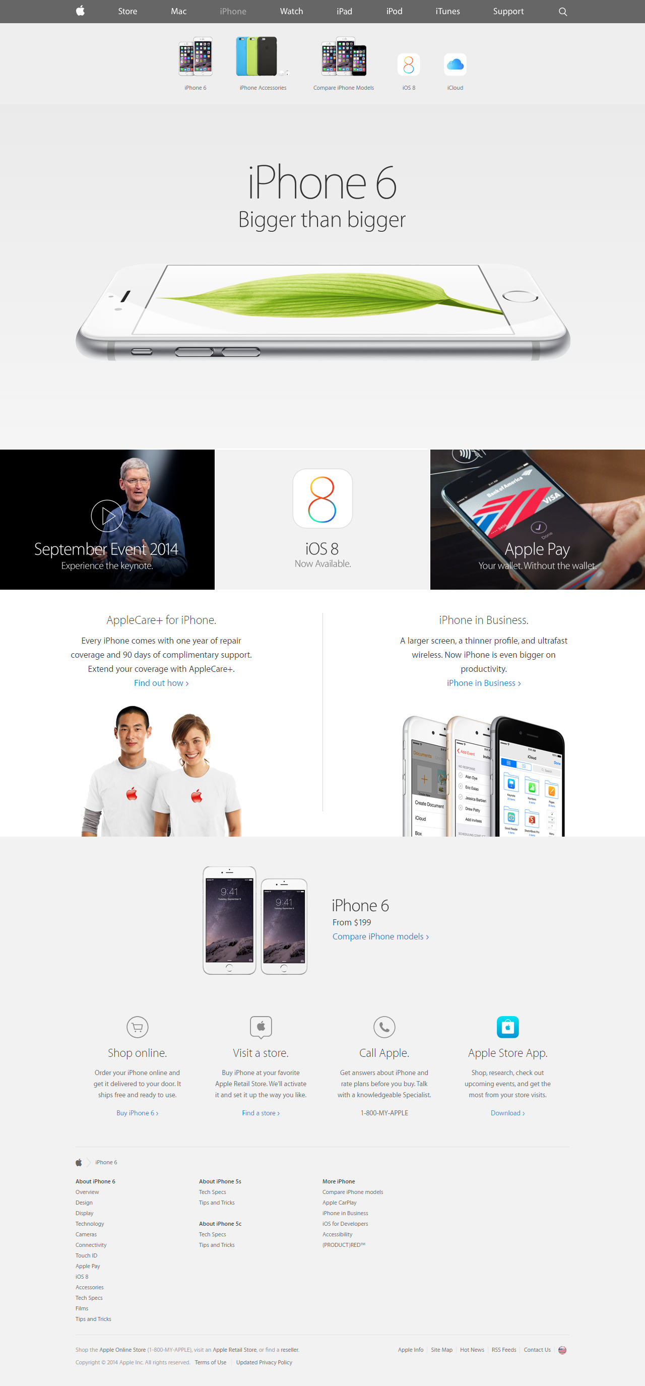 Apple iPhone 6 in 2014