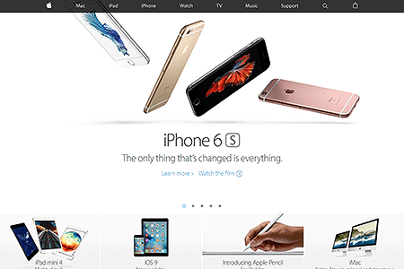 Apple website in 2015