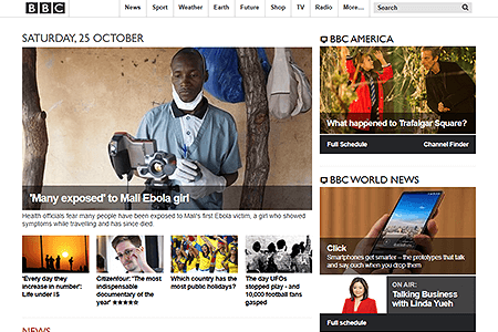 BBC website in 2014
