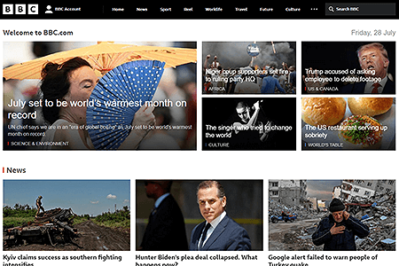 BBC website in 2023