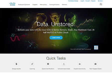 Cisco website in 2016