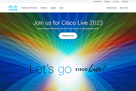 Cisco website in 2023