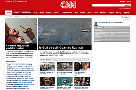 CNN.com website in 2010
