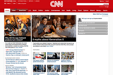 CNN.com website in 2011