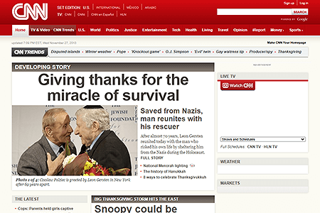 CNN.com website in 2013