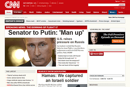 CNN.com website in 2014