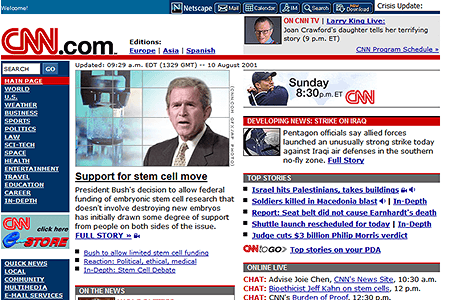 CNN.com in 2001