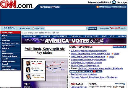 CNN.com website in 2004