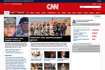 CNN.com website in 2009