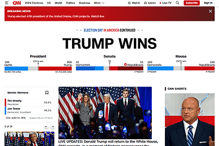 CNN.com website in 2024