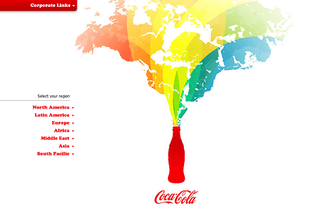 Coca-Cola website in 2006