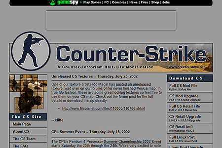 Counter-Strike website in 2002