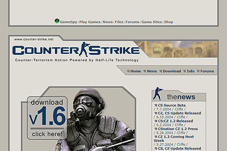 Counter-Strike website in 2004