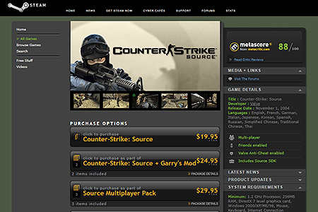 Counter-Strike website in 2006